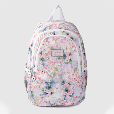 Women Purple & Pink Floral Print 13 Inch Laptop Backpack