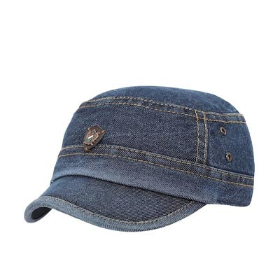 Men Blue Solid Baseball Cap