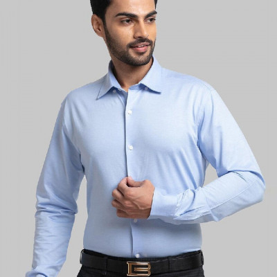 Men Blue Slim Fit Formal Shirt