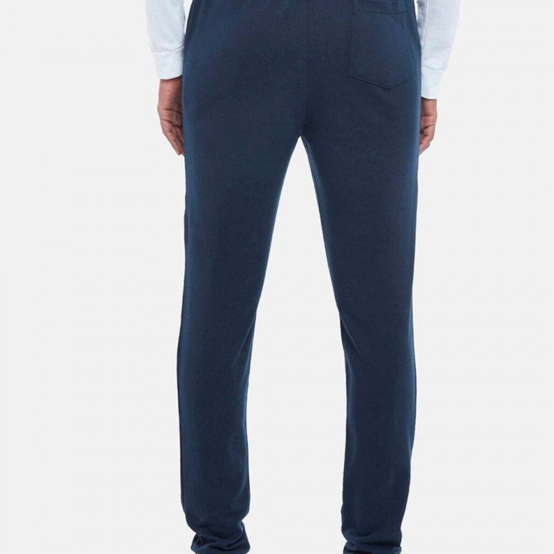 Men Navy Blue Solid Slim-Fit Jogger