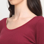 Women Maroon Self-Design Thermal Set